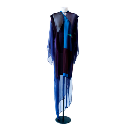 silk kimono blue