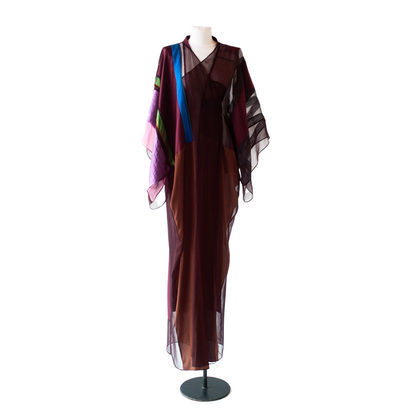 silk kimono brown