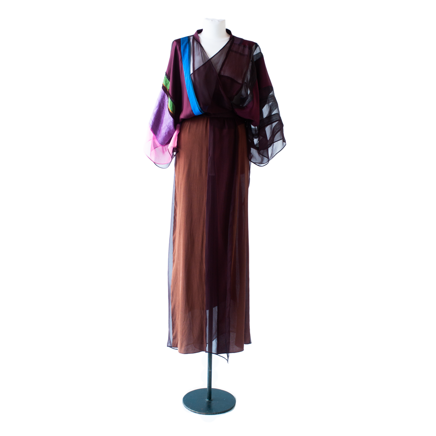 silk kimono brown